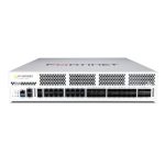 Fortinet FortiGate-1800F-DC Firewall con 4 x 40GE QSFP+ slots, 12 x 25GE SFP28 /10GE SFP+ slots, 2 x 10GE SFP+ HA slots, 8 x GE SFP slots, 18 x GE RJ45 ports, 2 x 800W DC PSU. SKU FG-1800F-DC