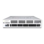 FortiGate-1800F 4 x 40GE QSFP+ slots, 12 x 25GE SFP28 /10GE SFP+ slots, 2x10GE SFP+ HA slots, 8 x GE SFP slots, 18 x GE RJ45 ports. SPU NP7 and CP9 accelerated, dual AC power supplies