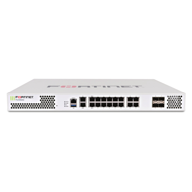 Fortinet Firewall FortiGate-201E con Protección de Amenazas UTP por 36 Meses Vista del firewall Fortinet FortiGate-201E con protección de amenazas unificada y soporte premium por 36 meses, SKU FG-201E-BDL-950-36