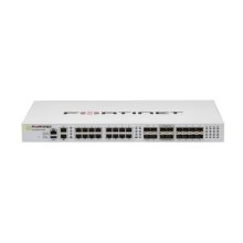 FortiGate-401F con 18 puertos GE RJ45, 8 puertos GE SFP, 8 puertos 10GE SFP+, aceleradores SPU NP7 y CP9, 960GB SSD, dual AC power supplies. SKU FG-401F