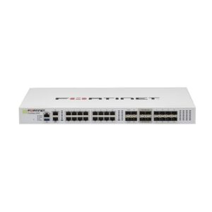 FortiGate-401F con 18 puertos GE RJ45, 8 puertos GE SFP, 8 puertos 10GE SFP+, aceleradores SPU NP7 y CP9, 960GB SSD, dual AC power supplies. SKU FG-401F