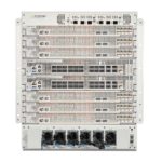 FortiGate-7081F-2-DC firewall chassis with 1x FPM-7620F processor module, 1x FIM-7941F I/O module, 2x management modules, and 6x 2500WDC hot swappable redundant power supplies, SKU FG-7081F-2-DC