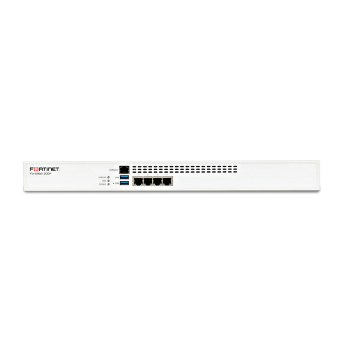 Fortinet FortiMail-200F Appliance con FortiCare Premium y FortiGuard Base Bundle 12 meses Fortinet FortiMail-200F hardware con servicio FortiCare Premium y FortiGuard Base Bundle por 12 meses, SKU FML-200F-BDL-640-12