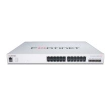 Switch FortiSwitch-424E-POE de Fortinet con 24 puertos GE RJ45, 4 puertos SFP+ 10 GE, compatible con controlador FortiGate, PoE+ con límite automático de salida Max 250W, SKU FS-424E-POE