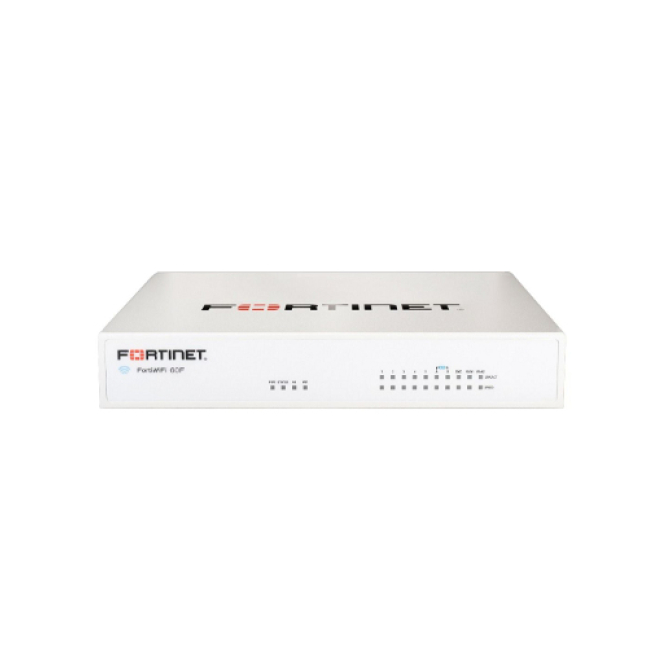 Fortinet FortiWiFi-60F Firewall con FortiCare y FortiGuard UTP Fortinet FortiWiFi-60F, hardware con FortiCare Premium y FortiGuard Unified Threat Protection (UTP) por 12 meses, SKU FWF-60F-E-BDL-950-12