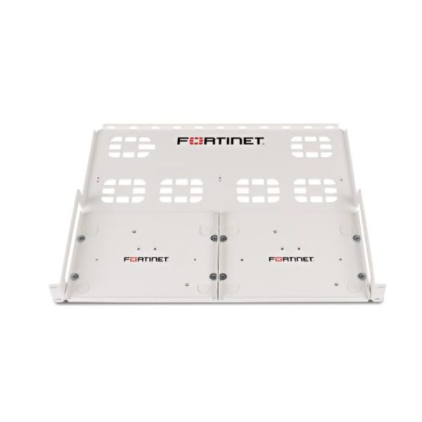 FortiGate-40F 5 x GE RJ45 ports (including , 1 x WAN Port, 4 x Internal Ports) 9 Kit de montaje Fortinet SP-RACKTRAY-02 en color gris, indicado para racks de CPD, con alta durabilidad y versatilidad