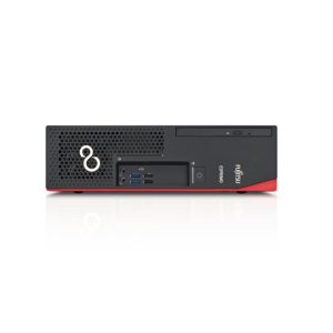Ordenador de sobremesa Fujitsu ESPRIMO D538 con procesador Intel Core i3-9100, 8 GB DDR4-SDRAM, 256 GB SSD, Windows 10 Pro, en color negro y rojo. SKU LKN:D0538P0005PL.