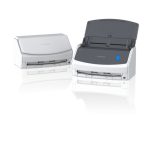 Imagen del escáner blanco Ricoh ScanSnap iX1400 con alimentador automático de documentos ADF, resolución de 600 x 600 dpi y tamaño A4. SKU: PA03820-B001