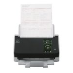 Escáner de documentos Ricoh fi-8040 con alimentador automático (ADF) y manual, resolución de 600 x 600 DPI, tamaño A4, en color negro y gris, SKU PA03836-B001