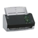 Escáner de documentos Ricoh fi-8040 con alimentador automático (ADF) y manual, resolución de 600 x 600 DPI, tamaño A4, en color negro y gris, SKU PA03836-B001