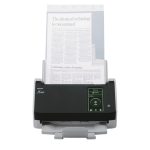 Escáner de documentos Ricoh fi-8040 con alimentador automático (ADF) y manual, resolución de 600 x 600 DPI, tamaño A4, en color negro y gris, SKU PA03836-B001