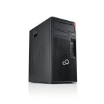 Vista frontal del Fujitsu ESPRIMO P558 PC de sobremesa con procesador Intel Core i3-9100, 8 GB de RAM, SSD de 256 GB y Windows 10 Pro. SKU: VFY:P0558P232SPL