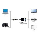 Adaptador de cable de vídeo Gembird A-HDMI-VGA-03, 0,15 metros, HDMI tipo A a VGA, color negro