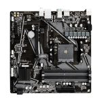 Imagen de la placa base Gigabyte A520M DS3H V2, compatible con CPUs AMD Ryzen serie 5000, hasta 4733 MHz DDR4, PCIe 3.0 x16, LAN GbE, USB 3.2 Gen 1. SKU: A520M DS3H V2