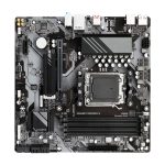 Imagen de la GIGABYTE A620M GAMING X, una placa base compatible con CPUs AMD Ryzen 8000, VRM digital de 8+2+1 fases, hasta 8000MHz DDR5, 1xPCIe 4.0 M.2, LAN GbE y USB 3.2 Gen 2. SKU: A620M GAMING X