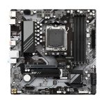 Imagen de la GIGABYTE A620M GAMING X, una placa base compatible con CPUs AMD Ryzen 8000, VRM digital de 8+2+1 fases, hasta 8000MHz DDR5, 1xPCIe 4.0 M.2, LAN GbE y USB 3.2 Gen 2. SKU: A620M GAMING X