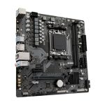 Imagen de la placa base GIGABYTE A620M H, cuenta con VRM digital de 5+2+2 fases, soporte para CPUs AMD Ryzen 8000, DDR5 hasta 7200MHz OC, PCIe 4.0, LAN GbE y USB 3.2 Gen 1, SKU A620M H