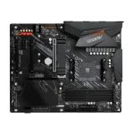 imagen de la placa base GIGABYTE B550 AORUS ELITE V2, compatible con procesadores AMD Ryzen 5000, VRM de 12+2 fases, soporte DDR4 de hasta 4733 MHz, 1x PCIe 4.0, 1x PCIe 3.0 M.2, LAN 2.5GbE y USB 3.2 Gen 2, SKU B550 AORUS ELITE V2