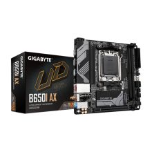 Placa base GIGABYTE B650I AX con soporte para AMD Ryzen serie 9000, VRM de 5+2+1 fases, capacidad de 6400 MHz DDR5 (OC), ranura PCIe 4.0 M.2, LAN 2.5 GbE, WIFI 6E, y USB 3.2 Gen 2 - SKU: B650I AX