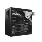 Fuente de alimentación GIGABYTE GP-P650G de 650 W con conector 20+4 pin ATX, color negro, SKU GP-P650G