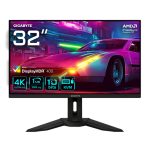 Monitor de juego GIGABYTE M32U de 31.5 pulgadas con resolución 4K UHD, 144Hz de tasa de refresco, 1ms de tiempo de respuesta, 350 cd/m² de brillo, FreeSync Premium Pro, Display HDR400, HDMI 2.1 y Displayport 1.4. SKU: M32U EK