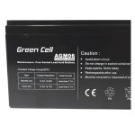 Batería Green Cell AGM06, Sealed Lead Acid (VRLA), 12 V, 9 Ah, ideal para sistemas UPS, SKU AGM06