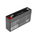 Batería Green Cell AGM52 de plomo sellada VRLA, ideal para sistemas UPS, con 6 V y 1,2 Ah. SKU AGM52