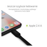 Cable Green Cell KABGC02 con conector Lightning, 0,25 metros, color negro