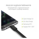 Cable USB de 0,25 metros Green Cell KABGC03 con conector USB-A a USB-C en color negro