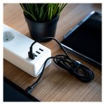 Cable USB Green Cell modelo KABGC06 con conectores USB A y USB C, longitud de 1,2 metros y color negro.