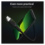 Green Cell KABGC12 cable con conector Lightning 2 metros en color negro, ideal para dispositivos Apple