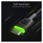 Green Cell KABGC13 cable USB 2.0 de 2 metros color negro, con conectores USB A y USB C