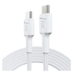 Imagen del cable USB Green Cell KABGC29W de 2 metros, USB 3.2 Gen 1 en color blanco