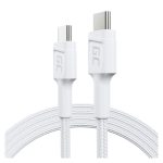 Green Cell KABGC30W cable USB 3.2 Gen 1 de 1.2 metros en color blanco con conector USB-C