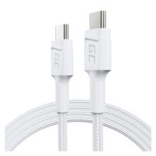 Green Cell KABGC30W cable USB 3.2 Gen 1 de 1.2 metros en color blanco con conector USB-C