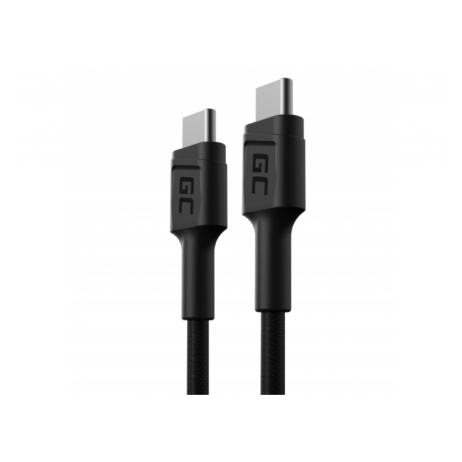 Green Cell Cable USB 2.0 de 0.3 metros USB-C Negro Cable USB 2.0 Green Cell de 0.3 metros con conector USB-C en color negro, SKU KABGC31