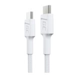Cable USB Green Cell GC PowerStream USB 3.2 Gen 1 blanco, 0.3 metros, SKU KABGC31W