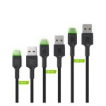 Green Cell KABGCSET01 cable USB de 2 metros, conector USB A a USB C, en color negro