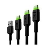 Green Cell KABGCSET01 cable USB de 2 metros, conector USB A a USB C, en color negro
