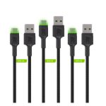Green Cell KABGCSET02 cable USB de 1,2 metros con conector USB A a USB C en color negro