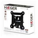 Soporte para TV Haeger de 27 pulgadas en color negro, modelo WB-T27.020A, ideal para televisores de 68,6 cm