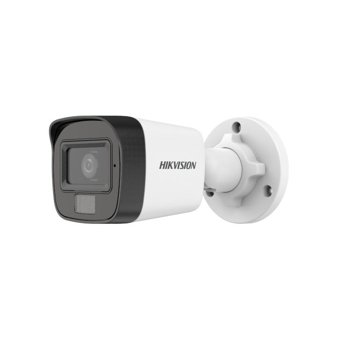 Hikvision cámara de seguridad bala 1080p para pared Imagen de la cámara de seguridad IP Hikvision DS-2CE16D0T-LFS(2.8mm) en formato bala, resolución 1920 x 1080 píxeles, para montaje en pared, SKU DS-2CE16D0T-LFS(2.8mm)
