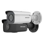 Cámara de seguridad IP Hikvision DS-2CD2T66G2-2I(2.8mm)(C) en forma de bala, para interior y exterior, con resolución 3200 x 1800 pixeles, montada en techo o pared.