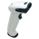 Imagen del Honeywell lector de código de barras portátil 1D Laser blanco con SKU 1250g-1, diseñado para escaneos rápidos y precisos.