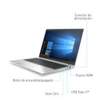 HP EliteBook 845 G7 portátil con AMD Ryzen 5 PRO 4650U, pantalla de 14 pulgadas Full HD, 8 GB de RAM, 256 GB SSD y Wi-Fi 6. SKU: 10U59EA#ABU