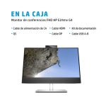 HP Monitor de Videoconferencia FHD E24mv G4 de 24 pulgadas, 169L0AA#ABB. Ideal para videollamadas y trabajos multimedia.