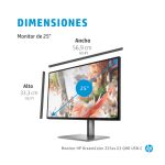 HP Z25xs G3 pantalla para PC de 63,5 cm (25 pulgadas), resolución 2560 x 1440 Pixeles Quad HD, color negro, modelo 1A9C9AA#ABB