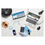 Imagen del accesorio HP Mini acoplamiento USB-C para portátiles, SKU 1PM64AA#AC3, ideal para expandir conectividad.