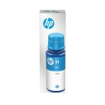 Botella de tinta HP Original 31 cian de 70 ml, SKU 1VU26AE.