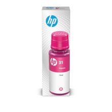 Botella de tinta HP Original 31 magenta de 70 ml, modelo 1VU27AE, para impresoras HP. Alta capacidad y colores vivos.